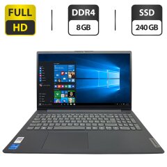 Ноутбук Lenovo V15 G2 ITL / 15.6" (1920x1080) IPS / Intel Core i3-1115G4 (2 (4) ядра по 3.0 - 4.1 GHz) / 8 GB DDR4 / 240 GB SSD / Intel UHD Graphics / WebCam