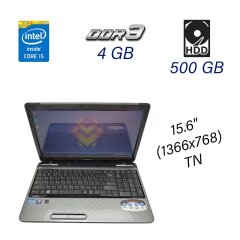 Ноутбук Toshiba Satellite L755-s5282 / 15.6" (1366x768) TN / Intel Core i5-2410M (2 (4) ядра по 2.3 - 2.9 GHz) / 4 GB DDR3 / 500 GB HDD / WebCam / DVD-ROM / HDMI