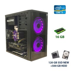 Terra 2E Basis RD858 Tower / Intel Core i5-3570 (4 ядра по 3.4 - 3.8 GHz) / 16 GB DDR3 / 120 GB SSD NEW+500 GB HDD / AMD Sapphire Radeon RX 470, 4 GB GDDR5, 256-bit / EnerMAX PRO