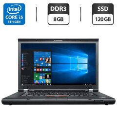 Ноутбук Б-клас Lenovo ThinkPad T530 / 15.6" (1600x900) TN / Intel Core i5-3320M (2 (4) ядра по 2.6 - 3.3 GHz) / 8 GB DDR3 / 120 GB SSD / Intel HD Graphics 4000 / WebCam / DVD-ROM / VGA