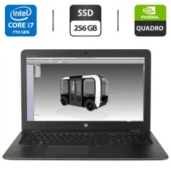 Мобильная рабочая станция Б-класс HP ZBook 15 G4 / 15.6" (1920x1080) IPS / Intel Core i7-7700HQ (4 (8) ядра по 2.8 - 3.8 GHz) / 16 GB DDR4 / 256 GB SSD / nVidia Quadro M2200, 4 GB GDDR5, 128-bit / WebCam / HDMI