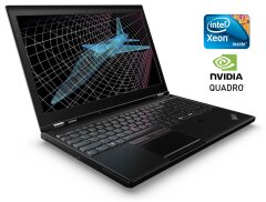 Мобільна робоча станція Б-клас Lenovo ThinkPad P51 / 15.6" (3840x2160) IPS / Intel Xeon E3-1505M v6 (4 (8) ядра по 3.0 - 4.0 GHz) / 32 GB DDR4 / 480 GB SSD / nVidia Quadro M2200, 4 GB GDDR5, 128-bit / WebCam / Win 10 Pro