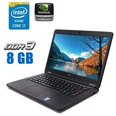 Ноутбук Б-класс Dell Latitude E5450 / 14" (1920x1080) TN / Intel Core i7-5600U (2 (4) ядра по 2.6 - 3.2 GHz) / 8 GB DDR3 / 512 GB SSD / nVidia GeForce 840M, 2 GB DDR3, 64-bit / WebCam / Win 10 Pro
