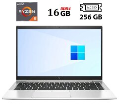 Ультрабук Б-клас HP EliteBook 845 G7 / 14" (1920х1080) IPS / AMD Ryzen 5 Pro 4650U (6 (12) ядер по 2.1 - 4.0 GHz) / 16 GB DDR4 / 256 GB SSD M.2 / AMD Radeon RX Vega 6 Graphics / WebCam / HDMI / 4G LTE / Windows 11 Pro