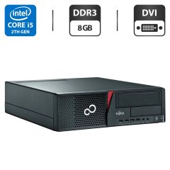 Компьютер Fujitsu Esprimo E700 E90 SFF / Intel Core i5-2400 (4 ядра по 3.1 - 3.4 GHz) / 8 GB DDR3 / 500 GB HDD / Intel HD Graphics 2000 + Новые клавиатура и мышка