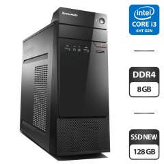 Комп'ютер Lenovo S510 Tower / Intel Core i3-6100 (2 (4) ядра по 3.7 GHz) / 8 GB DDR4 / 128 GB SSD NEW / Intel HD Graphics 530 / Card Reader / DVD-ROM