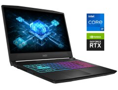 Игровой ноутбук Б-класс MSI Katana 15 B13V / 15.6" (1920x1080) IPS / Intel Core i7-12650H (10 (16) ядер по 2.3 - 4.7 GHz) / 16 GB DDR5 / 512 GB SSD M.2 / nVidia GeForce RTX 4070, 8 GB GDDR6, 128-bit / WebCam / Win 11 Home