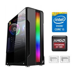 Ігровий ПК / Intel Core i5-4 Gen / 16 GB DDR3 / 120 GB SSD NEW + 500 GB HDD / AMD Radeon RX 580, 8 GB GDDR5, 256-bit / 500W NEW