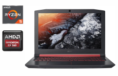 Игровой ноутбук Acer Nitro 5 AN515-42 / 15.6" (1920x1080) IPS / AMD Ryzen 5-2500U (4 (8) ядра по 2.0 - 3.6 GHz) / 16 GB DDR4 / 512 GB SSD / AMD Radeon RX 560, 4 GB GDDR5, 128-bit / WebCam / HDMI