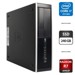 Ігровий ПК HP Compaq Pro 6300 SFF / Intel Core i7-2600 (4 (8) ядра по 3.4 - 3.8 GHz) / 16 GB DDR3 / 240 GB SSD / AMD Radeon R7 350, 4 GB GDDR3, 128-bit + USB Wi-Fi адаптер, перехідник на вибір (DisplayPort-VGA, DVI-VGA, DVI-HDMI)