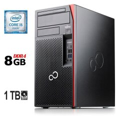 Комп'ютер Fujitsu Esprimo P757/E90+ Tower / Intel Core i5-6500 (4 ядра по 3.2 - 3.6 GHz) / 8 GB DDR4 / 1000 GB HDD / Intel HD Graphics 530 / 280W / DisplayPort / DVI