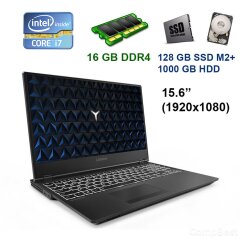 Lenovo Legion Y530 / 15.6" (1920х1080) IPS LED / Intel Core i7-8750H (6(12) ядер по 2.2 - 4.1 GHz) / 16 GB DDR4 / 128 GB SSD M2+1000 GB HDD / nVidia GeForce GTX 1050, 4 GB GDDR5, 128-bit / WebCam / HDMI / USB 3.1 / подсветка клавиатуры