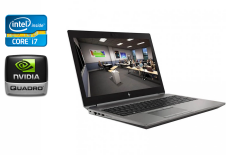 Мобільна робоча станція Б-клас HP ZBook 15 G5 / 15.6" (1920x1080) IPS / Intel Core i7-8850H (6 (12) ядра по 2.6 - 4.3 GHz) / 32 GB DDR4 / 512 GB SSD / nVidia Quadro P1000, 4 GB GDDR5, 256-bit / WebCam / TouchID