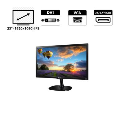 Монитор LG 23MP57VQ / 23" (1920x1080) IPS WLED / 1x DVI, 1x VGA, 1x DP Монитор LG 23MP57VQ / 23" (1920x1080) IPS WLED / 1x DVI, 1x VGA, 1x DP