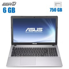 Ноутбук Asus R510C / 15.6" (1366x768) TN / Intel Pentium 2117U (2 ядра по 1.8 GHz) / 6 GB DDR3 / 750 GB HDD / Intel HD Graphics 3000 / WebCam / АКБ не держит 
