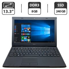 Ноутбук Б-класс Futjitsu LifeBook E733 / 13.3" (1366x768) TN / Intel Core i5-3340M (2 (4) ядра по 2.7 - 3.4 GHz) / 8 GB DDR3 / 240 GB SSD / Intel HD Graphics 4000 / WebCam