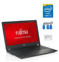 Ноутбук Fujitsu Lifebook U757 / 15.6" (1920x1080) IPS / Intel Core i5-6200U (2 (4) ядра по 2.3 - 2.8 GHz) / 8 GB DDR4 / 240 GB SSD / Intel HD Graphics 520 / WebCam