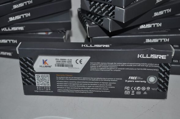 Новая оперативная память для ПК Kllisre / 16 GB / 2Rx4 / DDR4 / 3200 MHz