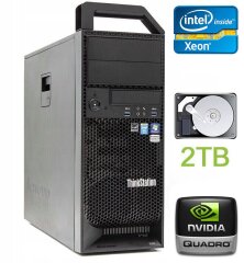 Робоча станція Lenovo ThinkStation S30 Tower / Intel Xeon E5-1650 (6 (12) ядер по 3.2 - 3.8 GHz) / 64 GB DDR3 / 2000 GB HDD / nVidia Quadro 2000, 1 GB GDDR5, 128-bit / 610W / DVI / DisplayPort