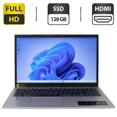 Ультрабук Acer Aspire 1 A115-32-C28P / 15.6" (1920x1080) TN / Intel Celeron N4500 (2 ядра по 1.1 - 2.8 GHz) / 4 GB DDR4 / 128 GB SSD / Intel UHD Graphics / WebCam / HDMI