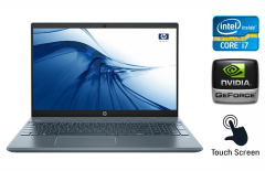 Ультрабук Б-класс HP Pavilion 15-cs3 / 15.6" (1920x1080) IPS Touch / Intel Core i7-1065G7 (4 (8) ядра по 1.3 - 3.9 GHz) / 16 GB DDR4 / 512 GB SSD / nVidia GeForce MX250, 4 GB GDDR5, 64-bit / WebCam / HDMI