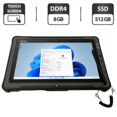 Защищенный планшет Getac F110 G4 / 11.6" (1920x1080) IPS Touch / Intel Core i5-7200U (2 (4) ядра по 2.5 - 3.1 GHz) / 8 GB DDR4 / 512 GB SSD / Intel HD Graphics 620 / WebCam / Стилус / Два АКБ