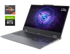Игровой ноутбук Lenovo LOQ 15ARP9 / 15.6" (1920x1080) IPS / AMD Ryzen 7 7435HS (8 (16) ядер по 3.1 - 4.5 GHz) / 24 GB DDR5 / 1000 GB SSD M.2 / nVidia GeForce RTX 4070, 8 GB GDDR6, 128-bit / WebCam / Win 11 Home