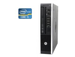 Неттоп Б-класс HP Compaq Elite 8300 USFF / Intel Core i5-3470S (4 ядра по 2.9 - 3.6 GHz) / 4 GB DDR3 / 120 GB SSD / Intel HD Graphics 2500 / DVD-RW