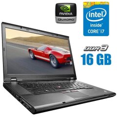 Мобільна робоча станція Lenovo ThinkPad W530 / 15.6" (1920x1080) TN / Intel Core i7-3720QM (4 (8) ядра по 2.6 - 3.6 GHz) / 16 GB DDR3 / 256 GB SSD / nVidia Quadro K1000M, 2 GB DDR3, 128-bit / WebCam / miniDP