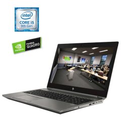 Мобильная рабочая станция HP ZBook 15 G6 / 15.6" (1920x1080) UWVA / Intel Core i5-9300H (4 (8) ядра по 2.4 - 4.1 GHz) / 16 GB DDR4 / 256 GB SSD M.2 / nVidia Quadro T1000, 4 GB GDDR5, 128-bit / WebCam / Win 10 Pro