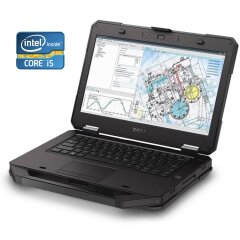 Захищений ноутбук Б-клас Dell Latitude 5414 Rugged / 14" (1366x768) TN / Intel Core i5-6300U (2 (4) ядра по 2.4 - 3.0 GHz) / 8 GB DDR4 / 256 GB SSD / Intel HD Graphics 520 / WebCam / Win 10 Pro