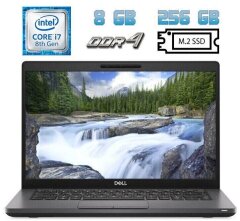 Ультрабук Б-класс Dell Latitude 5400 / 14" (1920x1080) IPS / Intel Core i7-8665U (4 (8) ядра по 1.9 - 4.8 GHz) / 8 GB DDR4 / 256 GB SSD M.2 / Intel UHD Graphics 620 / WebCam / USB 3.1 / HDMI / Windows 10 лицензия