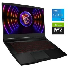Игровой ноутбук Б-класс MSI GF63 Thin 11UC / 15.6" (1920x1080) IPS / Intel Core i5-11400H (6 (12) ядер по 2.7 - 4.5 GHz) / 16 GB DDR4 / 512 GB SSD NVMe / nVidia GeForce RTX 3050, 4 GB GDDR6, 128-bit / WebCam