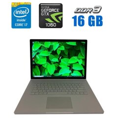 Игровой ноутбук Б-класс Microsoft Surface Book 2 / 15" (3240x2160) IPS Touch / Intel Core i7-8650U (4 (8) ядра по 1.9 - 4.2 GHz) / 16 GB DDR3 / 512 GB SSD M.2 / nVidia GeForce GTX 1060, 6 GB GDDR5, 192-bit / WebCam