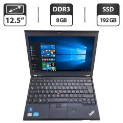 Нетбук Б-класс Lenovo ThinkPad X230 / 12.5" (1366x768) TN / Intel Core i7-3520M (2 (4) ядра по 2.9 - 3.6 GHz) / 8 GB DDR3 / 192 GB SSD / Intel HD Graphics 4000 / WebCam