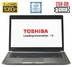Ультрабук Б-класс Toshiba Portege Z30-C / 13.3" (1920x1080) IPS / Intel Core i7-6600U (2 (4) ядра по 2.6 - 3.4 GHz) / 8 GB DDR3 / 256 GB SSD M.2 / Intel&nbsp;HD Graphics 520 / WebCam / HDMI