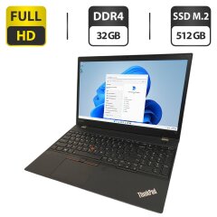 Ультрабук Lenovo ThinkPad T15 Gen 1 / 15.6" (1920x1080) IPS / Intel Core i7-10510U (4 (8) ядра по 1.8 - 4.9 GHz) / 32 GB DDR4 / 512 GB SSD M.2 / Intel UHD Graphics / WebCam