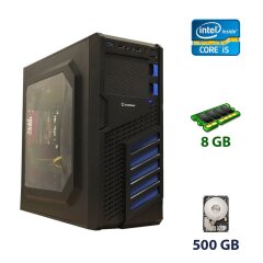 GamePC GameMax 521 Tower / Intel Core i5-3450 (4 ядра по 3.1 - 3.5 GHz) / 8 GB DDR3 / 500 GB HDD / AMD Radeon RX 570, 4 GB GDDR5, 256-bit / 450W Gamemax NEW