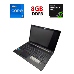 Игровой ноутбук Acer 8951 / 18.4" (1920x1080) TN / Intel Core i7-2670QM (4 (8) ядра по 2.2 - 3.1 GHz) / 8 GB DDR3 / 120 GB SSD + 750 GB HDD / nVidia GeForce GT 555M, 2 GB GDDR3, 128-bit / WebCam / АКБ не держит