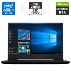 Игровой ноутбук Asus ROG Zephyrus M GU502G / 15.6" (1920x1080) IPS / Intel Core i7-9750H (6 (12) ядер по 2.6 - 4.5 GHz) / 16 GB DDR4 / 240 GB SSD + 512 GB SSD / nVidia GeForce RTX 2060, 6 GB GDDR6, 192-bit / WebCam / HDMI