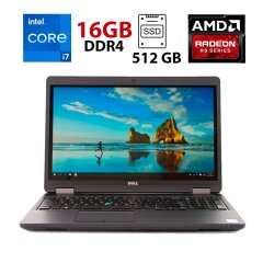 Игровой ноутбук Б-класс Dell Precision 3510 / 15.6" (1920x1080) IPS / Intel Core i7-6820HQ (4 (8) ядра по 2.7 - 3.6 GHz) / 16 GB DDR4 / 512 GB SSD / AMD Radeon R9 M360, 2 GB GDDR5, 128-bit / WebCam