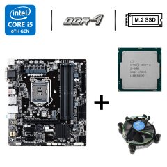 Комплект: Материнская плата Gigabyte GA-B150M-D3P + Intel Core i5-6400 (4 ядра по 2.7 - 3.3 GHz) + Кулер BOX