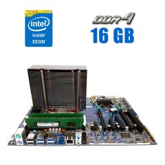 Комплект: Материнская плата HP Z440 / Intel Xeon E5-1650 v3 (6 (12) ядер по 3.5 - 3.8 GHz) (аналог i7-5820K) / 16 GB DDR4 / Socket LGA 2011 v3 + кулер HP