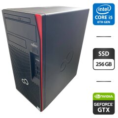 Компьютер Fujitsu Esprimo P757 E90 Tower / Intel Core i5-6500 (4 ядра по 3.2 - 3.6 GHz) / 16 GB DDR4 / 256 GB SSD / nVidia GeForce GTX 745, 2 GB GDDR3, 128-bit / DVD-ROM
