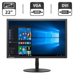 Монитор Б-класс Lenovo ThinkVision T2254A / 22" (1680x1050) TN / VGA, DVI + Кабели подключения