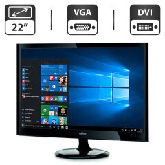 Монитор Fujitsu L line SL22W-1 / 22" (1680x1050) TN / VGA, DVI + Кабели (VGA или&nbsp;DVI на выбор) и блок питания в комплекте