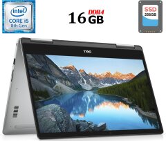 Ноутбук-трансформер Б-класс Dell Inspiron 15-7573 / 15.6" (1920x1080) IPS Touch / Intel Core i5-8250U (4 (8) ядер по 1.6 - 3.4 GHz) / 16 GB DDR4 / 256 GB SSD / Intel UHD Graphics 620 / WebCam / HDMI
