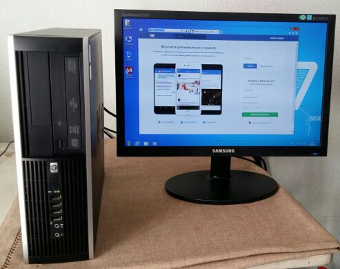 HP 8000 Compaq Elite / Intel Core 2 Duo E8500 (2 ядра по 3.16GHz) / 4GB RAM / 160GB HDD + Windows 7 + монитор / 19' / 1600x900