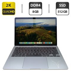 Ультрабук Б-клас Apple MacBook Air 13 A2179 / 13.3" (2560x1600) IPS / Intel Core i5-1030NG7 (4 (8) ядра по 1.1 - 3.5 GHz) / 8 GB DDR4 / 512 GB SSD / Intel Iris Plus Graphics / WebCam / MacOS