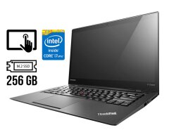 Ультрабук Lenovo ThinkPad X1 Carbon (3rd Gen) / 14" (1920x1080) IPS Touch / Intel Core i7-5600U (2 (4) ядра по 2.6 - 3.2 GHz) / 8 GB DDR3 / 256 GB SSD M.2 / Intel HD Graphics 5500 / WebCam / Fingerprint / HDMI / miniDP